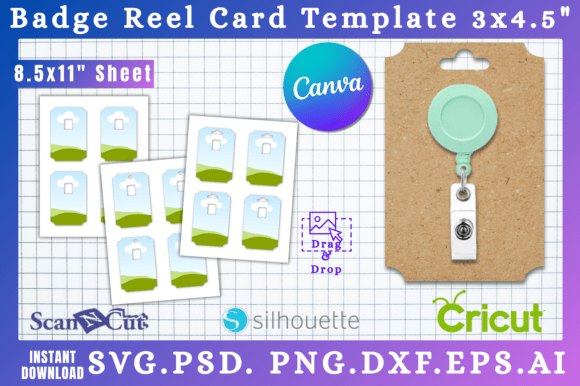 3x4.5 Badge Reel Display Card Template 2 Graphics for Canva