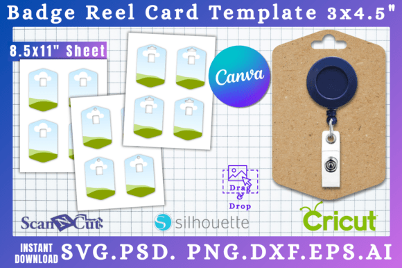 3x4.5 Badge Reel Display Card Template 7