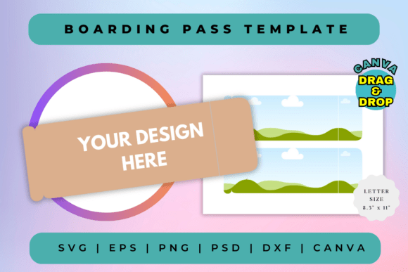 Boarding Pass Template: Canva Graphics for Editorial Impact
