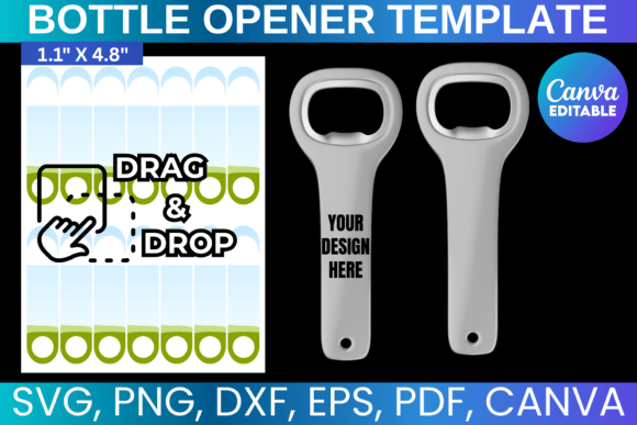 Bottle Opener Template SVG: Canva Graphics for Sellers