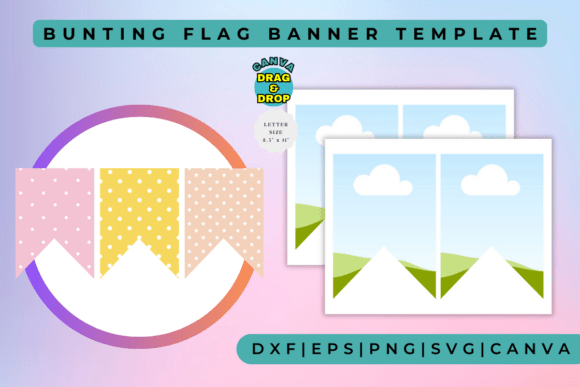 Bunting Flag Banner Template