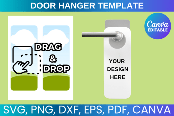 Door Hanger Template SVG — Canva Graphics