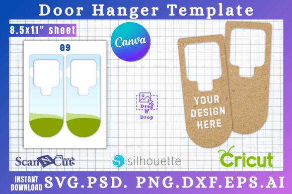 Doorknob Hanging Sign SVG: Canva Graphics for Editorial Impact
