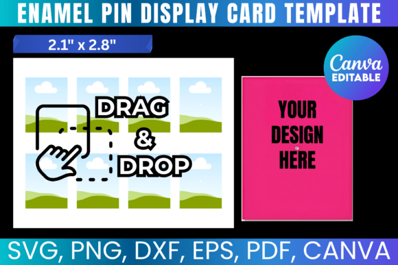 Enamel Pin Display Card Template