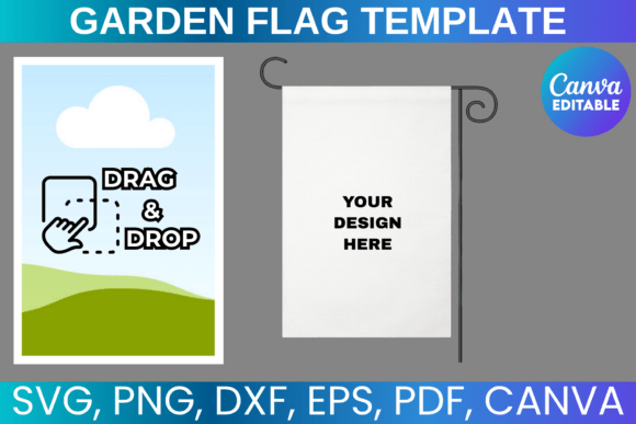Garden Flag Template Graphics for Canva