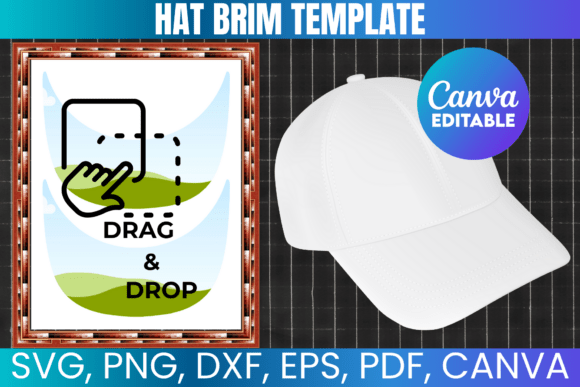 Hat Brim Template: Canva Graphics for Real Design Work