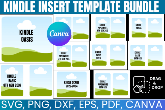 Kindle Insert Template Bundle: Canva Graphics