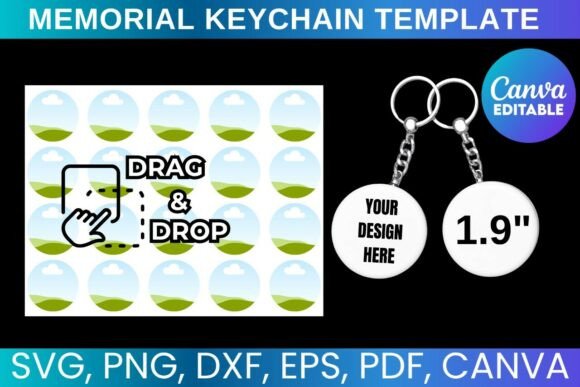 Memorial Keychain Template