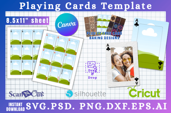 Pocker Playing Card Deck SVG Templates 1