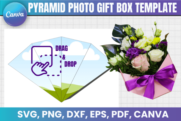 Pyramid Photo Gift Box Template