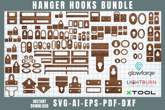 Sawtooth Hanger Hook Bundle: Graphics for Canva & Creative Marketplaces
