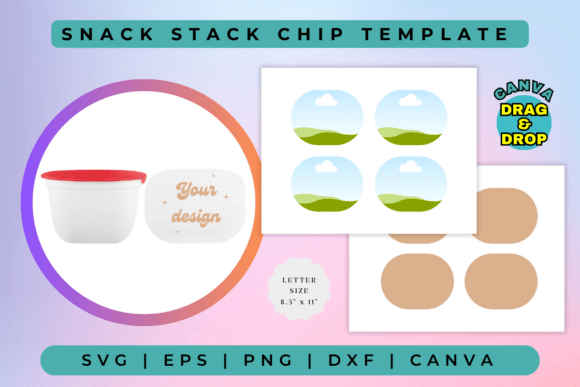 Snack Stack Chip Template: Canva Graphics for Playful Branding