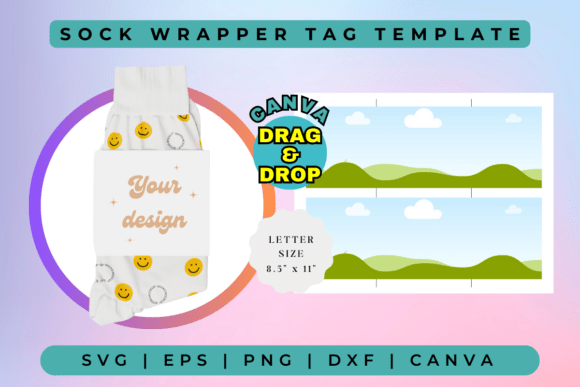 Sock Wrapper Tag Template: Canva Graphics for Brand Builders