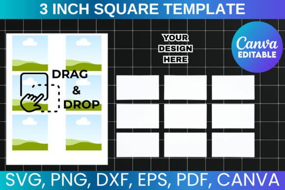 Square Template Graphics for Canva Publishing