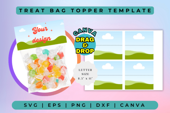Treat Bag Topper Template: Canva Graphics for Real Crafting